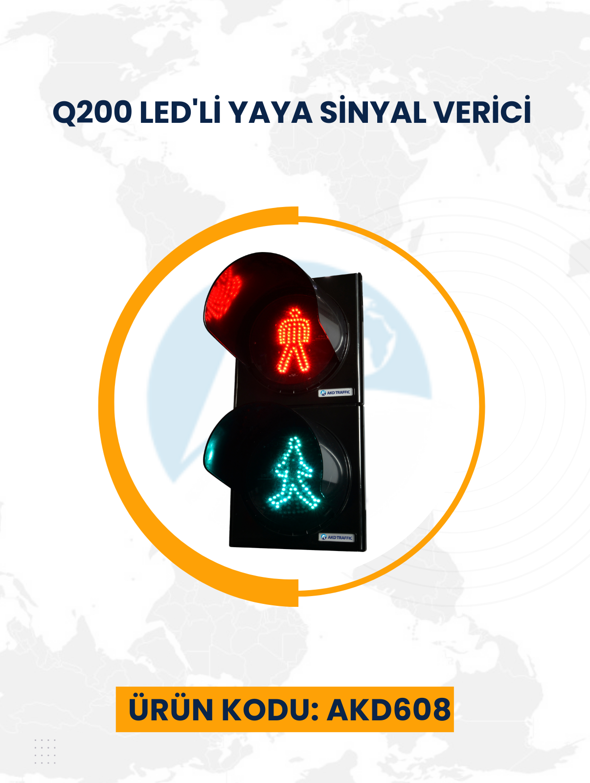 Q200 LED'li Yaya Sinyal Verici